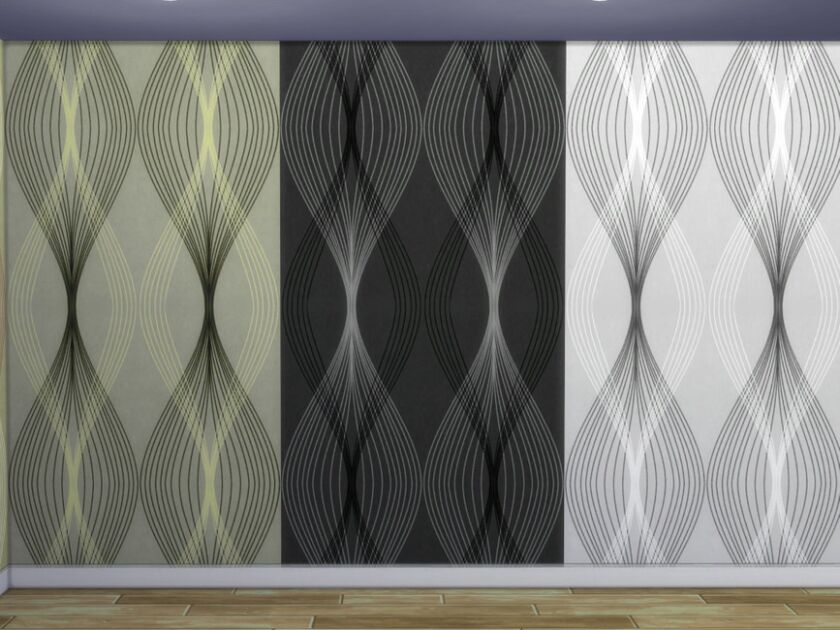 Roob’s Vertical Waves Wallpaper By Rubriel Sims 4 CC