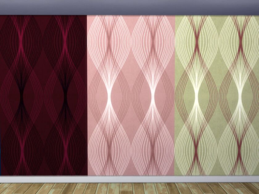 sims 4 cc roobs vertical waves wallpaper by rubriel 4