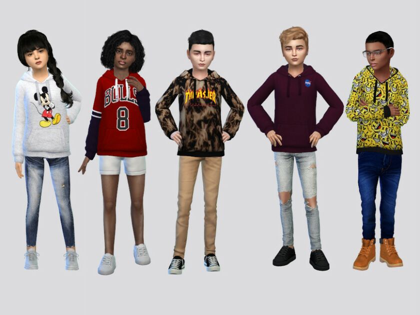 Rush Hoodie Kids By Mclaynesims Sims 4 CC