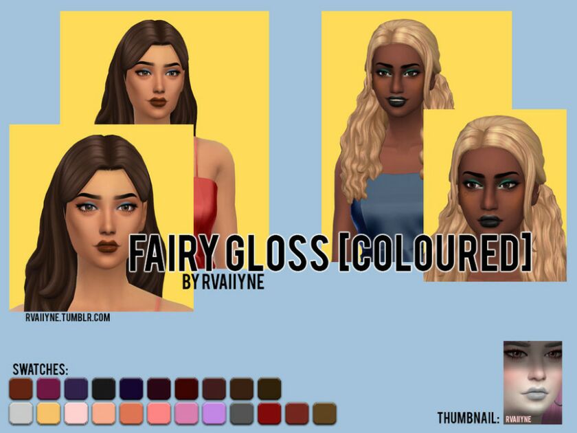 sims 4 cc rvaiiynes fairygloss lips by rvaiiyne 2