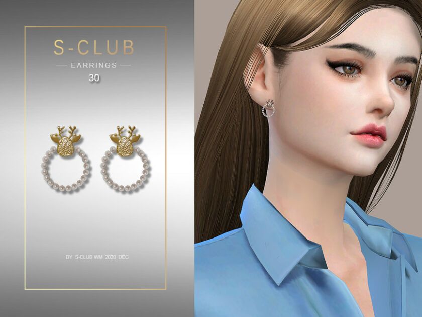 S-Club WM Earrings 202030 By S-Club Sims 4 CC