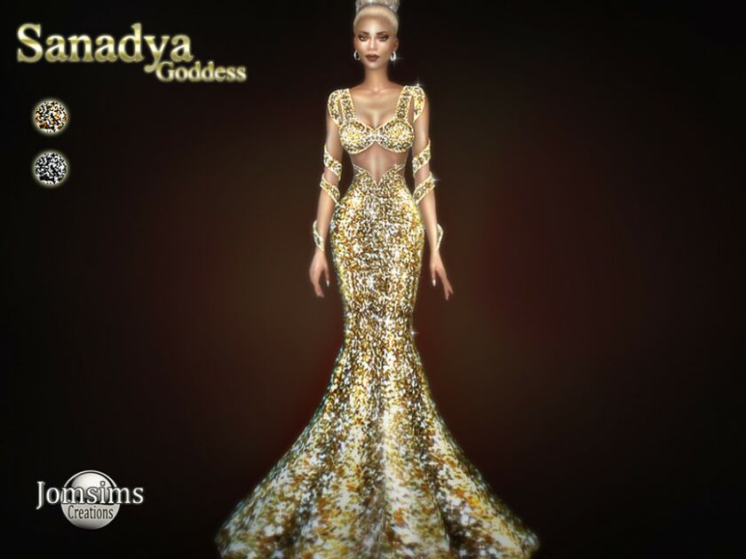 Sanadya Goddess Dress By Jomsims Sims 4 CC