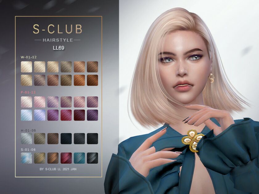 Sclub_Llhair_N69_Joy By S-Club Sims 4 CC