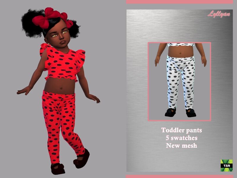 SET Susana/ Toddler Pants By Lyllyan Sims 4 CC