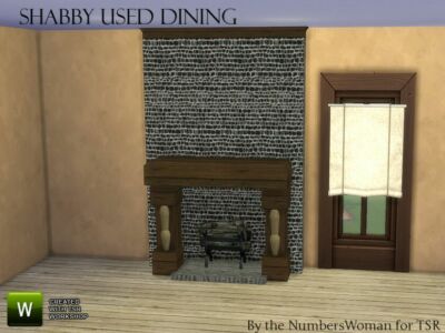 Shabby Bargain Shabby Chic Dining Fireplace Sims 4 CC