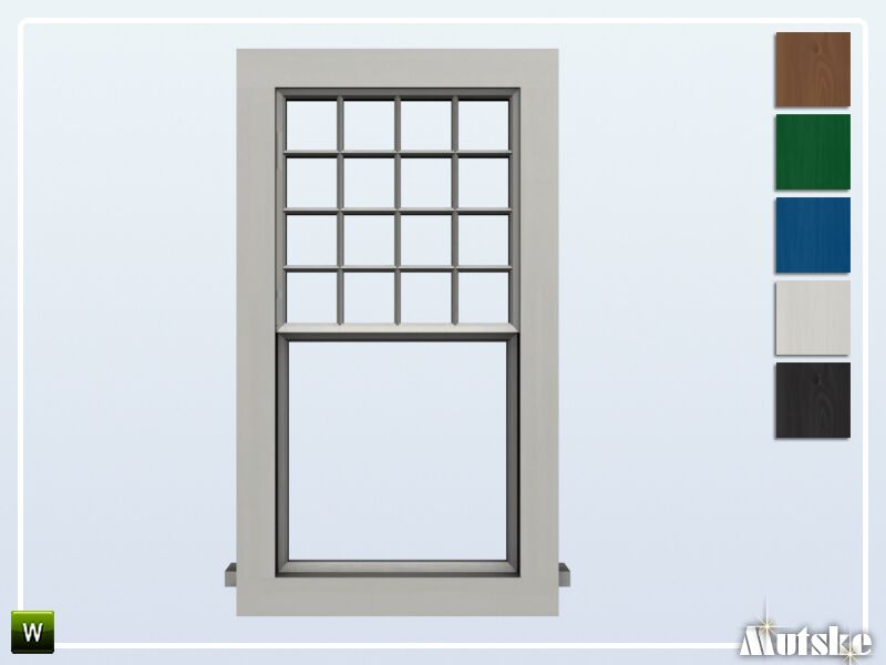 Shingle Window Counter Single 2×1 By Mutske Sims 4 CC