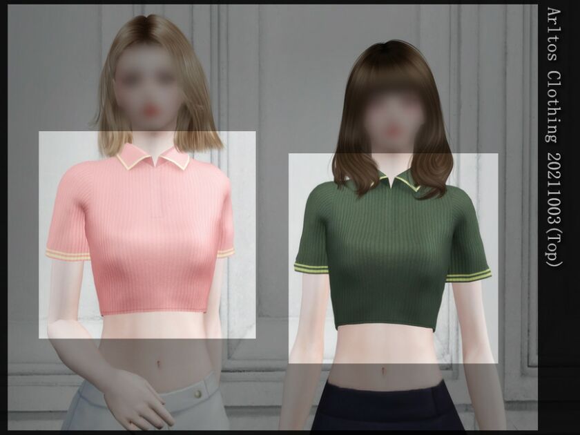 Short Polo(Top) / 20211003 By Arltos Sims 4 CC