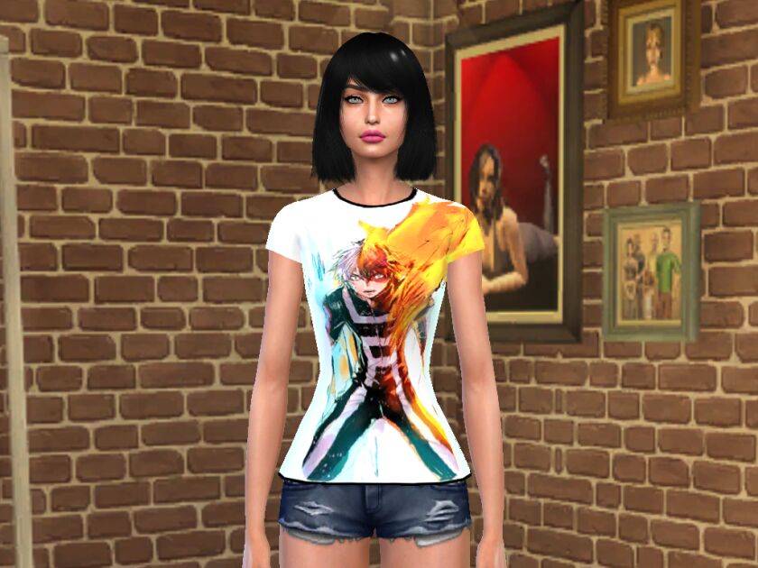 Shoto Boku NO Hero T-Shirt Sims 4 CC