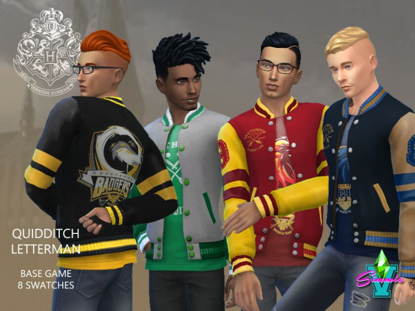 Simmiev Hogwarts Quidditch Letterman Sims 4 CC