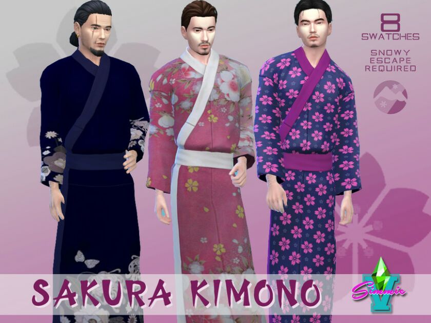 Simmiev Sakura Kimono By Simmiev Sims 4 CC