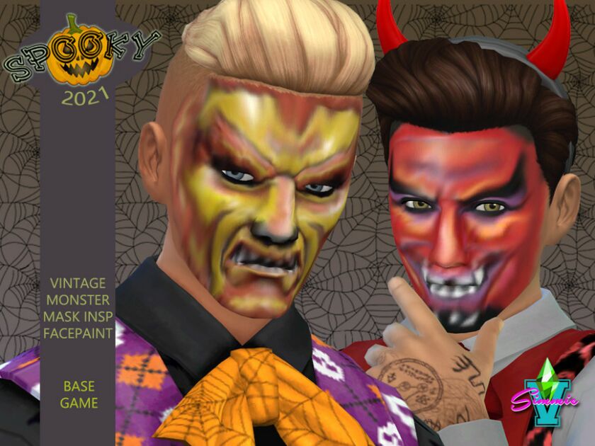 Simmiev Vintage Monster Face Paint By Simmiev Sims 4 CC