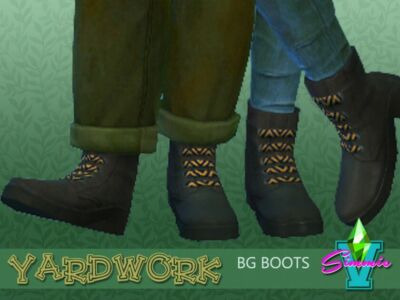 Yardwork BG Boots By Simmiev Sims 4 CC