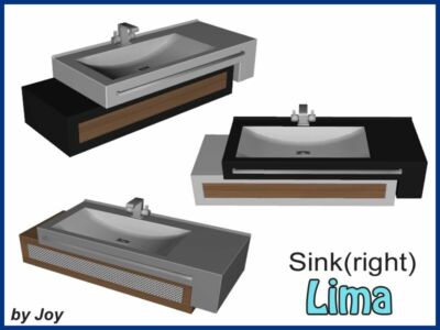 Sink Lima(Right) By JOY6 Sims 4 CC