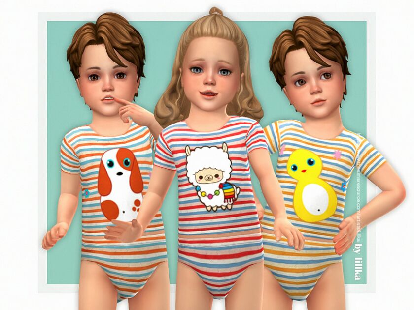 Sleepwear SET 2 (Outfit) By Lillka Sims 4 CC