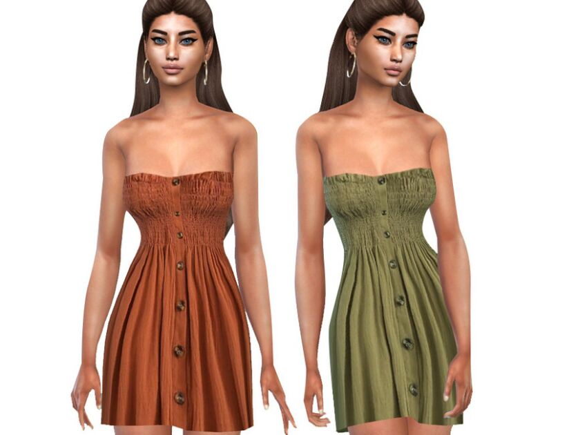 Smocked Summer Dresses By Saliwa Sims 4 CC