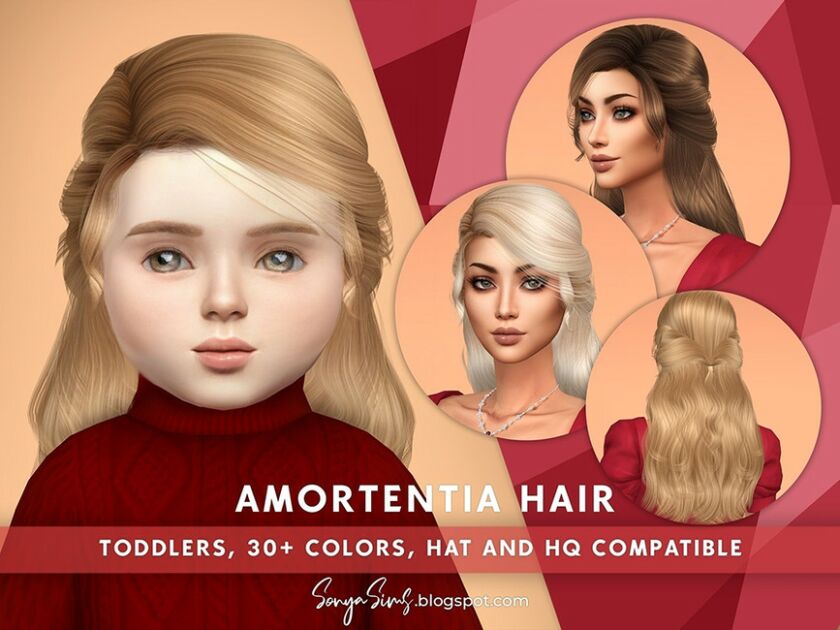 SonyaSims Amortentia Hair (Toddlers) Sims 4 CC