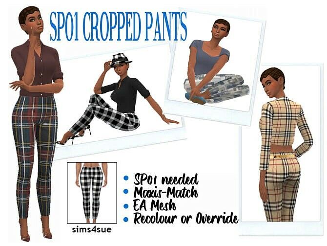 SP01 Cropped Pants Sims 4 CC