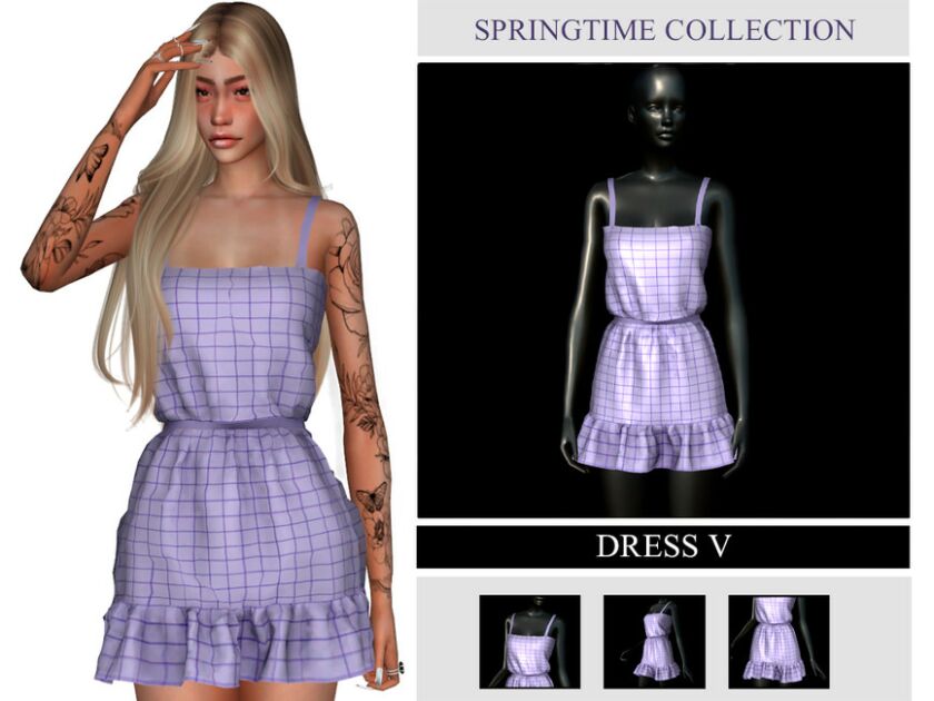 Springtime Collection – Dress V Sims 4 CC