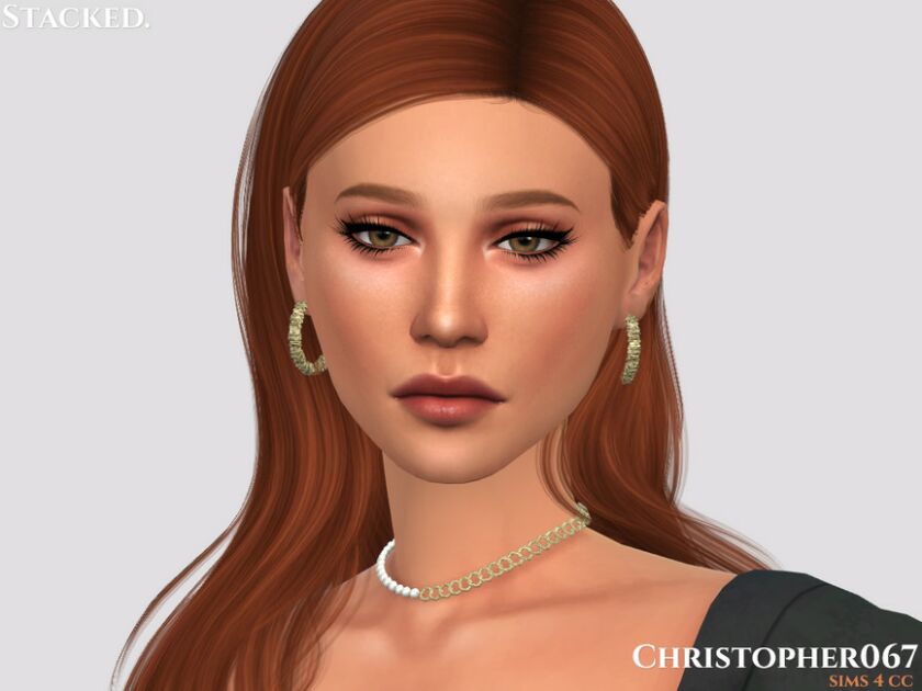 sims 4 cc stacked earrings christopher067 by christopher067 2