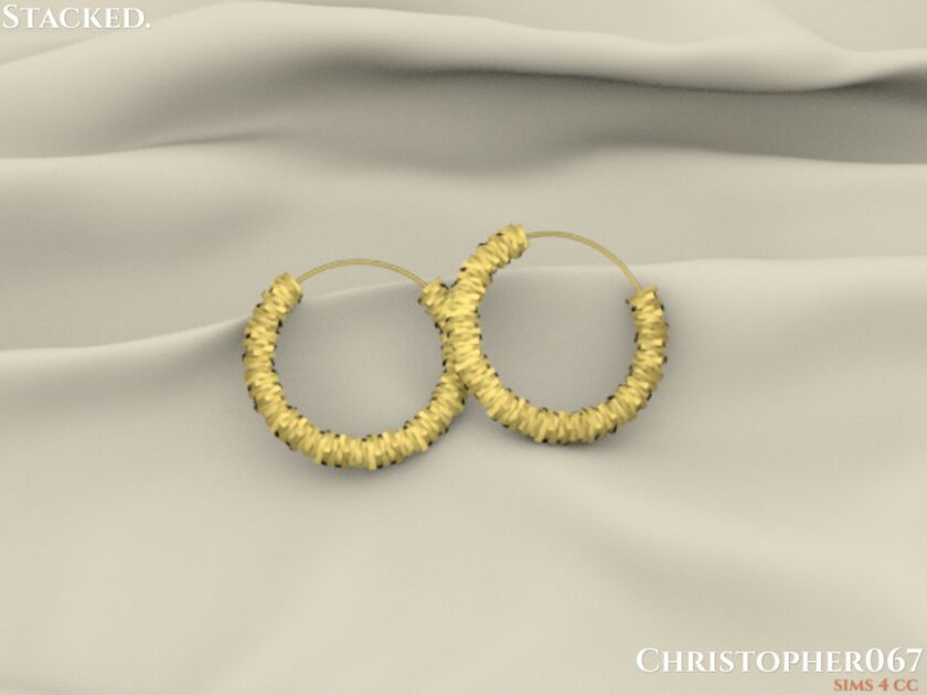 sims 4 cc stacked earrings christopher067 by christopher067 3