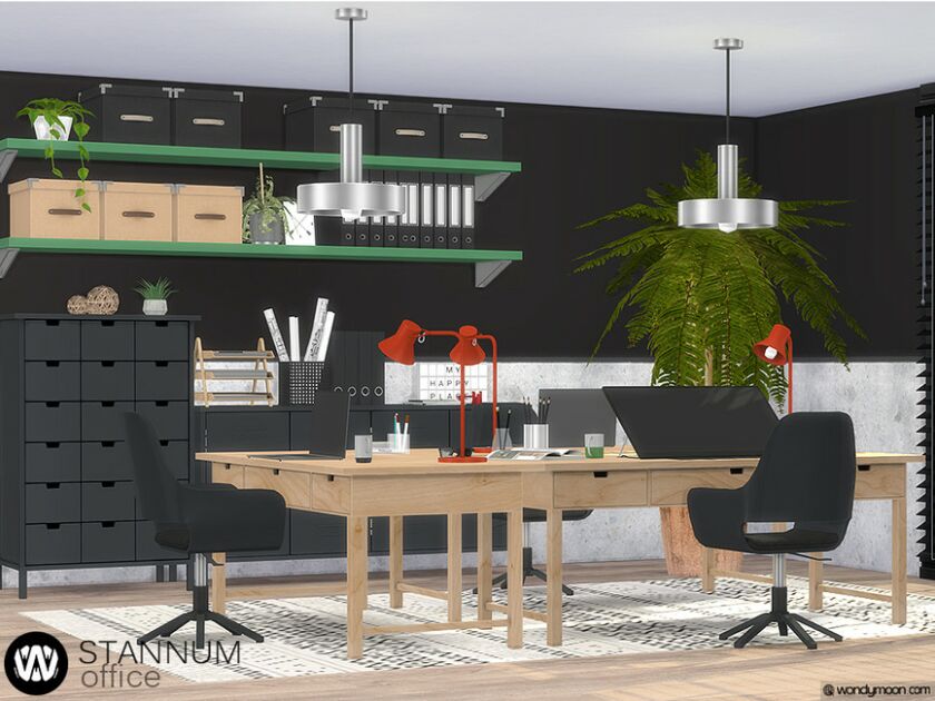 Stannum Office By Wondymoon Sims 4 CC