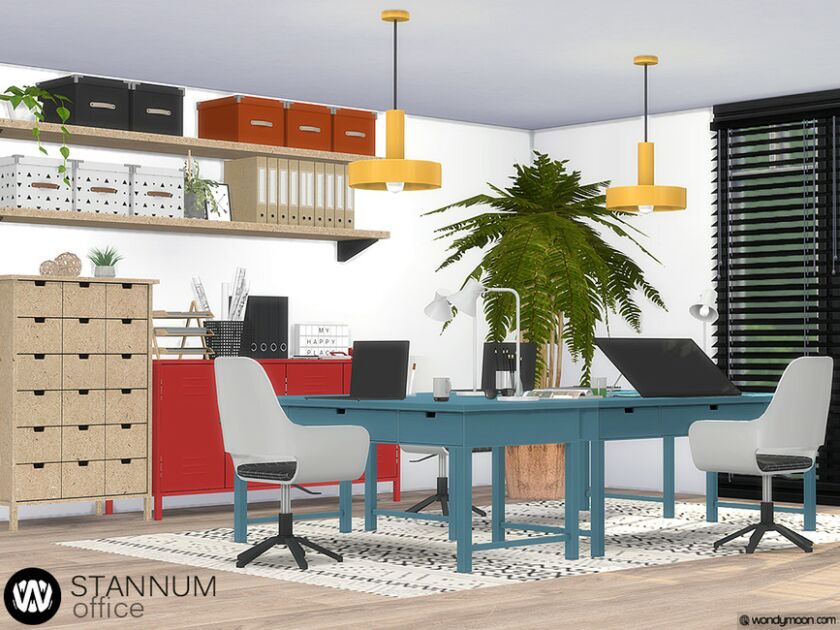 sims 4 cc stannum office by wondymoon 3