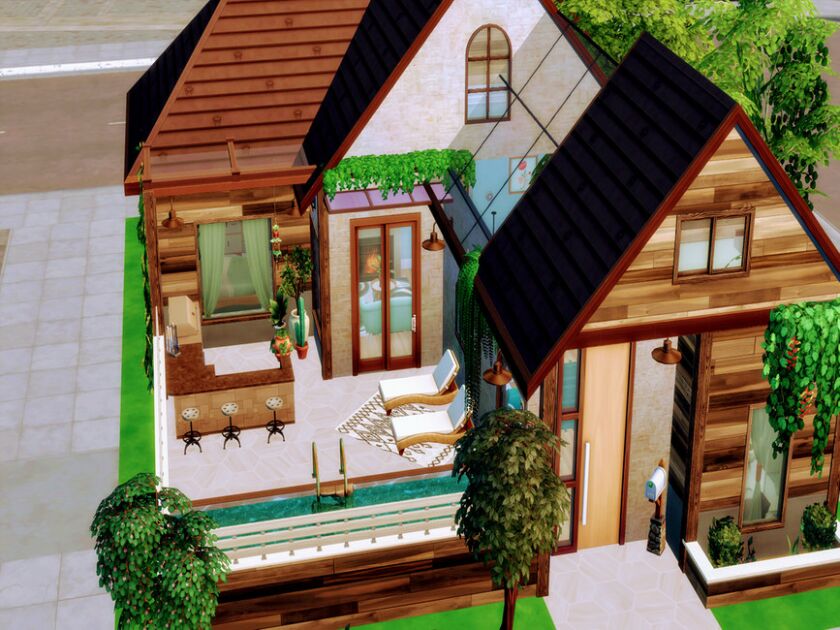 sims 4 cc starter bungalow by ljanep6 2