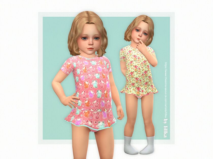 Stella Sleep Dress Sims 4 CC