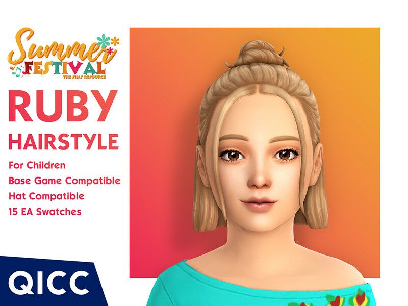 Summer Festival – Ruby Hair Sims 4 CC