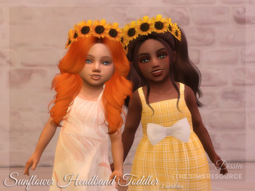 Sunflower Headband Toddler Sims 4 CC