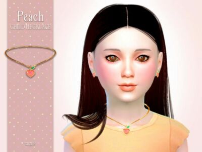 [Suzue] Peach Child Necklace Sims 4 CC