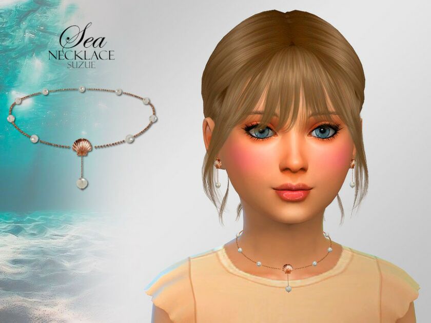 Suzue SEA Child Necklace Sims 4 CC