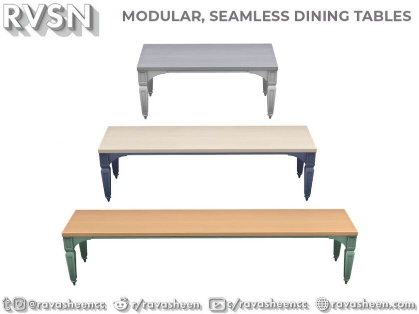 sims 4 cc table talk modular tables by ravasheen 3