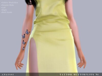 Tattoo-Butterflies N4 By Angissi Sims 4 CC