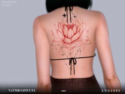 Tattoo-Lotus N4 By Angissi Sims 4 CC