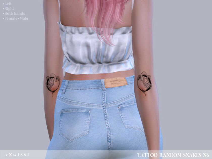 Tattoo-Random Snakes N6 By Angissi Sims 4 CC