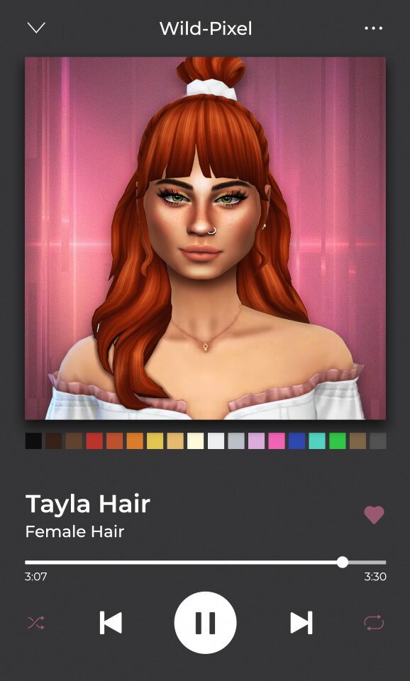 Tayla Hair SET By Wild-Pixel Sims 4 CC