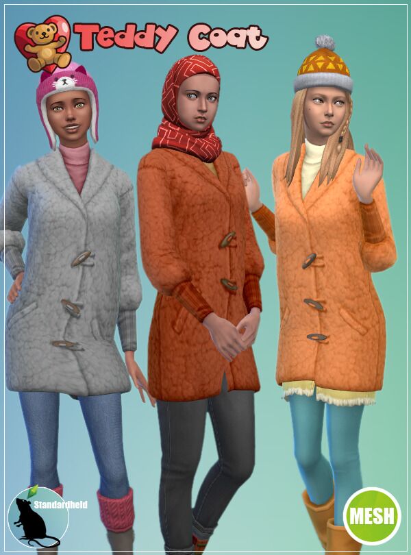 Teddy Coat (Recolor) By Standardheld Sims 4 CC