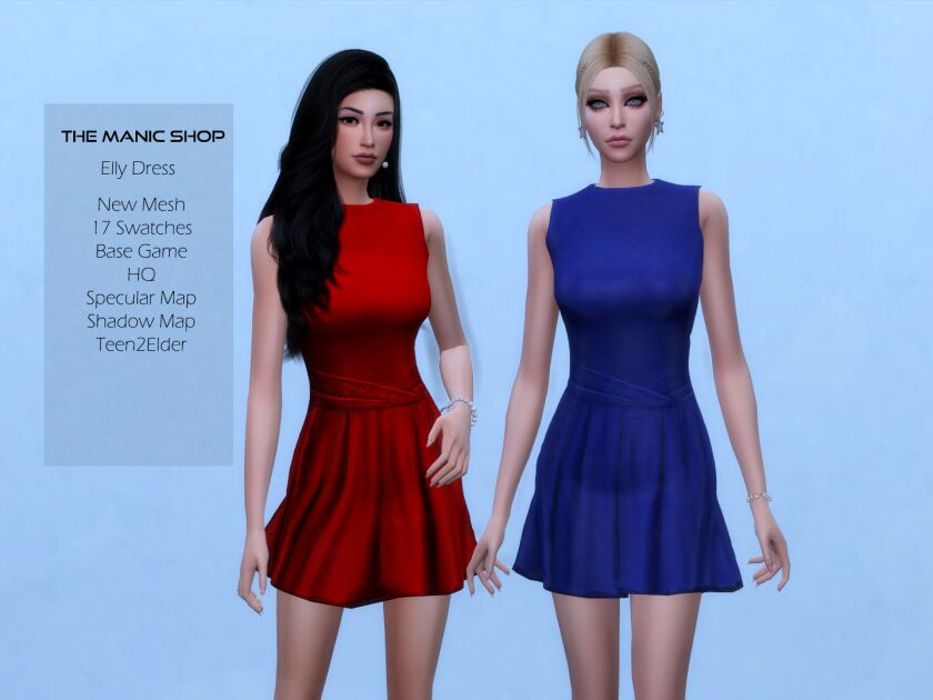 The Manic Shop – Elly Dress Sims 4 CC