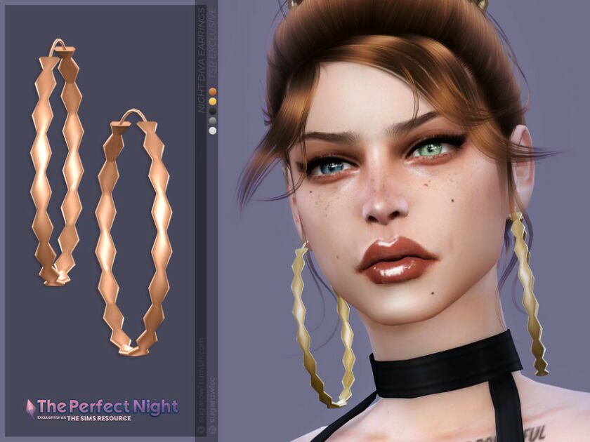 The Perfect Night | Night Diva Earrings Sims 4 CC