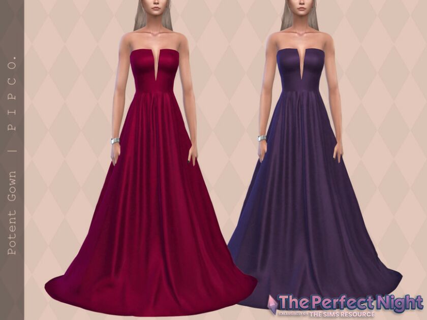 The Perfect Night – Potent Gown Sims 4 CC