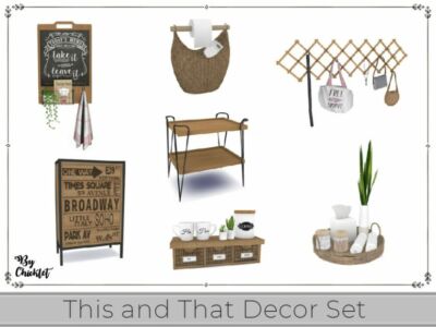 This And That Decor SET By Chicklet Sims 4 CC