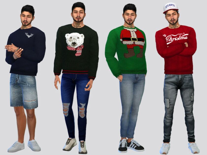 TIS Holiday Sweater By Mclaynesims Sims 4 CC