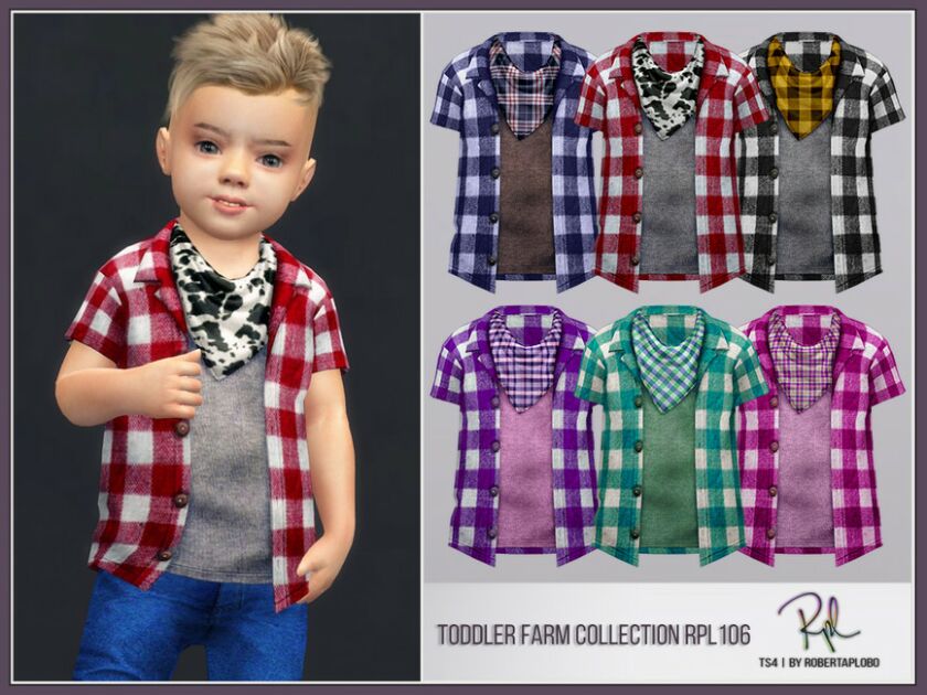 Toddler Farm Collection RPL106 By Robertaplobo Sims 4 CC