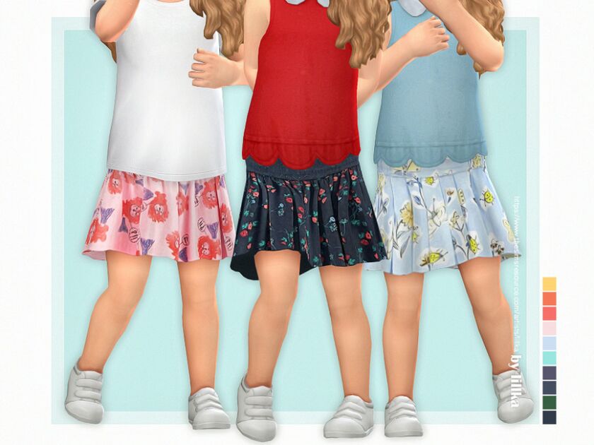 Toddler Skirt P05 Sims 4 CC