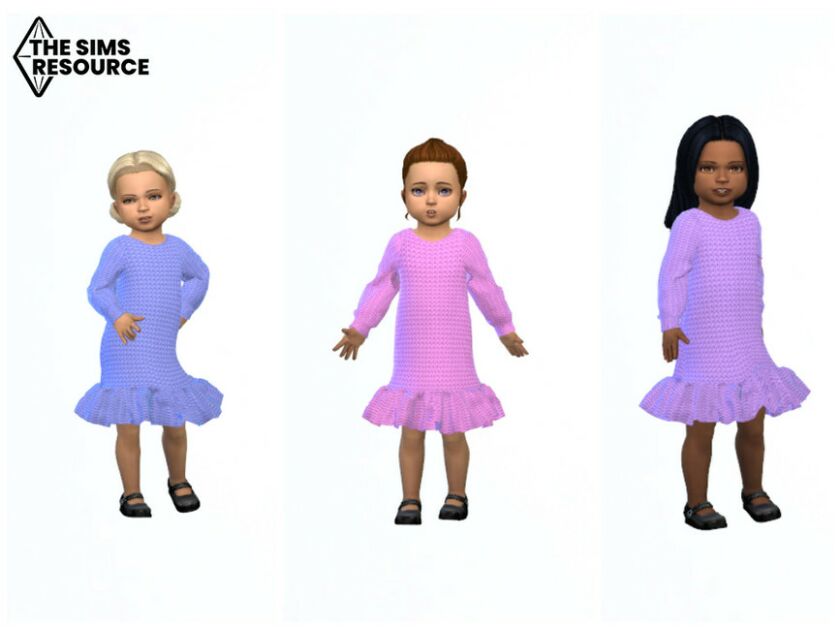 sims 4 cc toddler sweater dress 0821 by erinaok 2