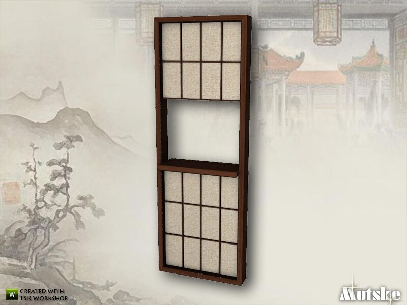 Tokyo Large Window Fake Wall 1×1 By Mutske Sims 4 CC