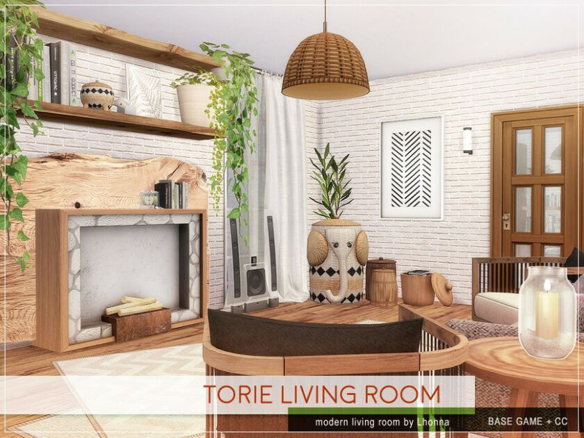 Torie Living Room By Lhonna Sims 4 CC