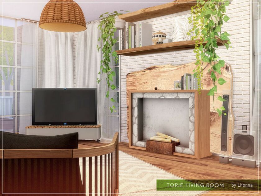 sims 4 cc torie living room by lhonna 3