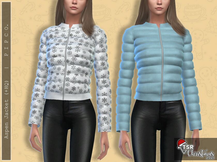 sims 4 cc tsr christmas 2021 aspen puffer jacket by pipco 2